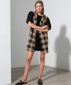 Sanctuary Clothing Carlyle Gilet Connor Plaid