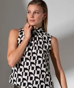 Sanctuary Clothing Mockneck Popover Blouse Offgrid