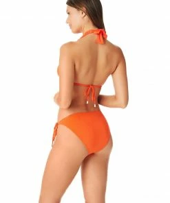 Sanctuary Swim Summer Tunnel Triangle Bikini Top Tangerine