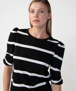 Sanctuary Clothing Love Buzz Tee Black / Creme Stripe