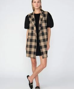 Sanctuary Clothing Carlyle Gilet Connor Plaid