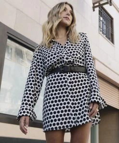 Sanctuary Clothing Modern Shirt Dress Optical Dot