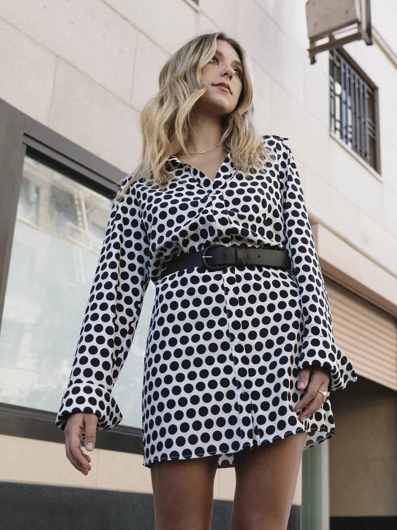 Sanctuary Clothing Modern Shirt Dress Optical Dot 1 Sanctuary Clothing Modern Shirt Dress Optical Dot