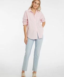 Sanctuary Clothing Open Back Tunic Buttercream Pink Stripe