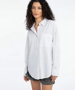 Sanctuary Clothing Open Back Tunic Slim Stripe Black 12 Sanctuary Clothing Open Back Tunic Slim Stripe Black