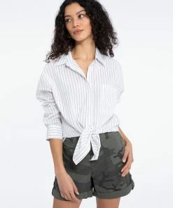 Sanctuary Clothing Open Back Tunic Slim Stripe Black 10 Sanctuary Clothing Open Back Tunic Slim Stripe Black