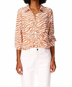 Sanctuary Clothing Sustainable Ruched Shirt Savanna Stripe 7 Sanctuary Clothing Sustainable Ruched Shirt Savanna Stripe
