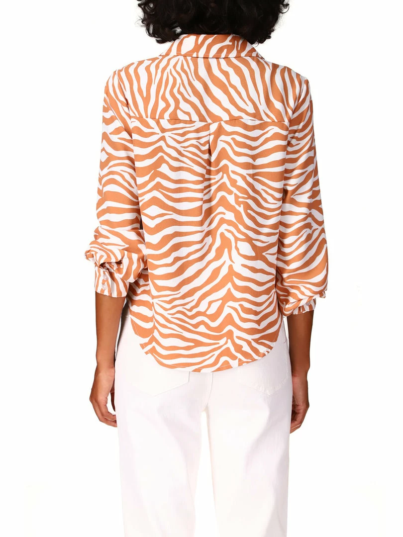 Sanctuary Clothing Sustainable Ruched Shirt Savanna Stripe 5 Sanctuary Clothing Sustainable Ruched Shirt Savanna Stripe