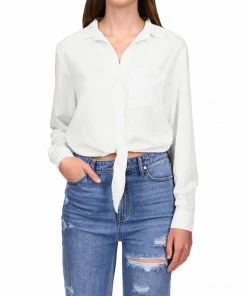 Sanctuary Clothing Girlfriend Tie Shirt White Sustainable 9 Sanctuary Clothing Girlfriend Tie Shirt White Sustainable
