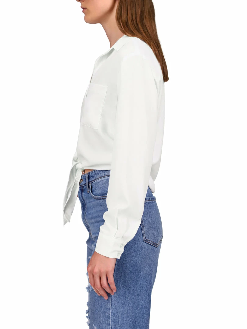 Sanctuary Clothing Girlfriend Tie Shirt White Sustainable 5 Sanctuary Clothing Girlfriend Tie Shirt White Sustainable