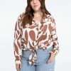 Sanctuary Clothing Girlfriend Tie Shirt Lion River Inclusive Collection The Curve Shop