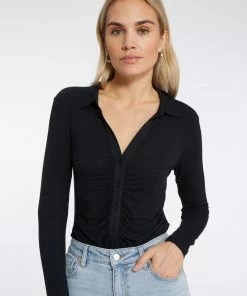 Sanctuary Clothing Dreamgirl Button Up Top Black 6 Sanctuary Clothing Dreamgirl Button Up Top Black