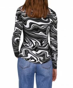 Sanctuary Clothing Dreamgirl Button Up Top Marble Sky