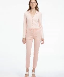 Sanctuary Clothing Skimmer Rib Shirt Peachy Keen