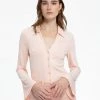 Sanctuary Clothing Skimmer Rib Shirt Peachy Keen