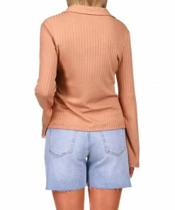 Sanctuary Clothing Skimmer Rib Shirt Washed Lion