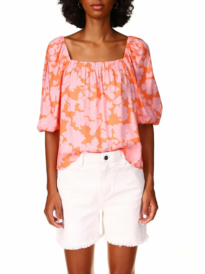 Sanctuary Clothing Floral Collage Spring Square Neck Top Melon Field 5 Sanctuary Clothing Floral Collage Spring Square Neck Top Melon Field