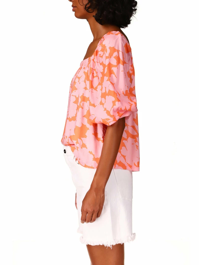 Sanctuary Clothing Floral Collage Spring Square Neck Top Melon Field 6 Sanctuary Clothing Floral Collage Spring Square Neck Top Melon Field