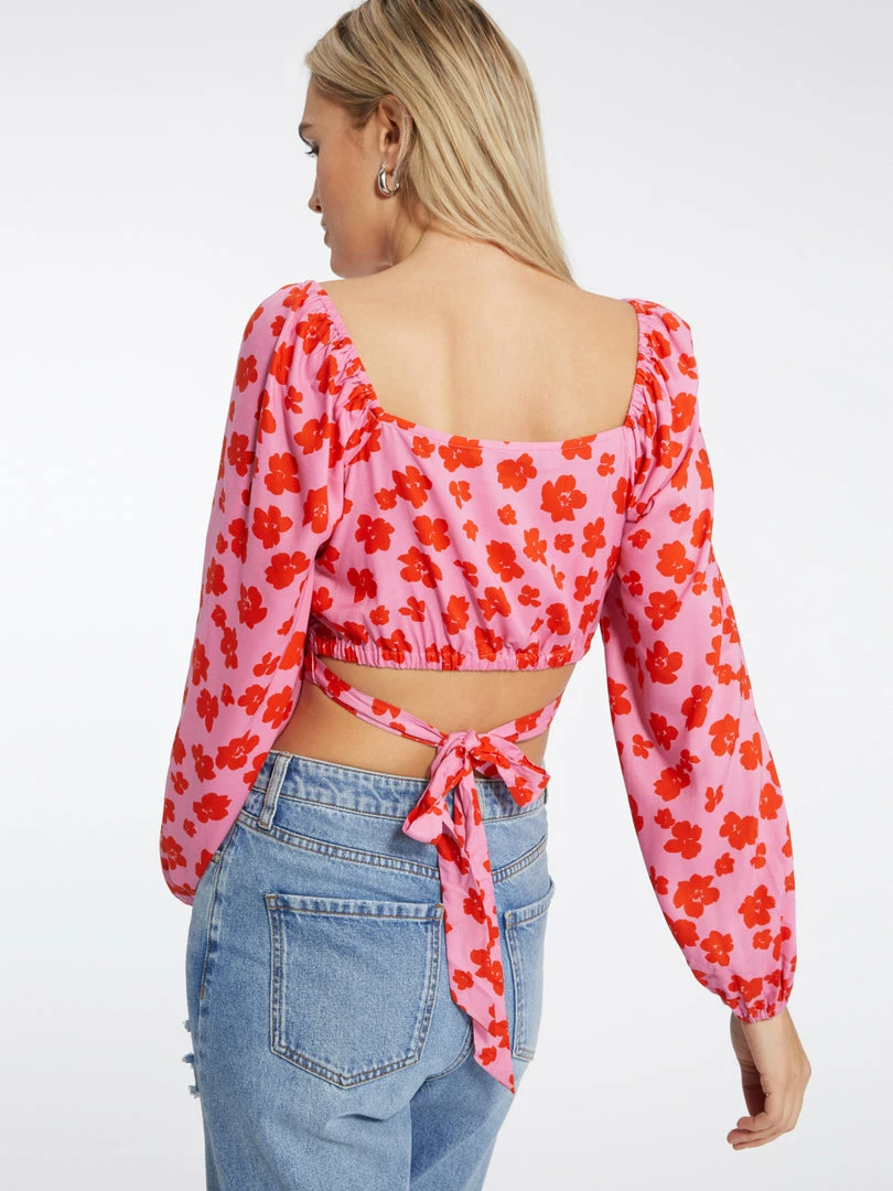 Sanctuary Clothing Going Solo Crop Tie Top Cherry Kiss 4 Sanctuary Clothing Going Solo Crop Tie Top Cherry Kiss