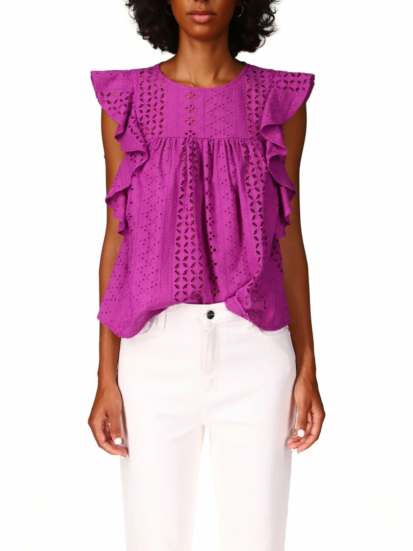 Sanctuary Clothing Breezy Eyelet Shell Horizon 5 Sanctuary Clothing Breezy Eyelet Shell Horizon