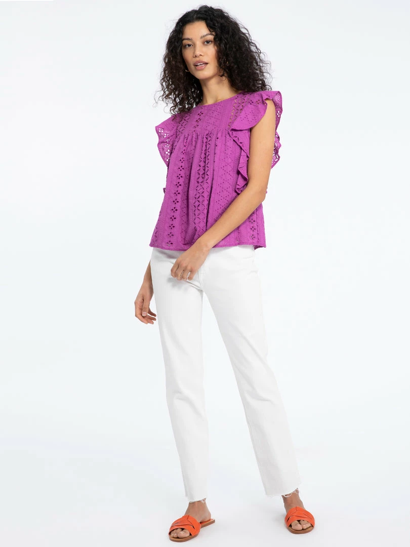 Sanctuary Clothing Breezy Eyelet Shell Horizon 3 Sanctuary Clothing Breezy Eyelet Shell Horizon