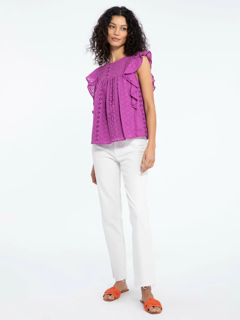 Sanctuary Clothing Breezy Eyelet Shell Horizon 4 Sanctuary Clothing Breezy Eyelet Shell Horizon