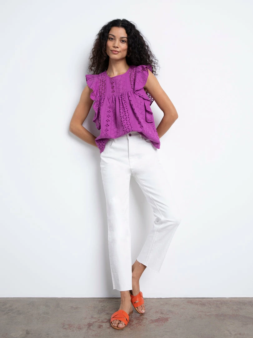 Sanctuary Clothing Breezy Eyelet Shell Horizon 2 Sanctuary Clothing Breezy Eyelet Shell Horizon