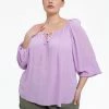 Sanctuary Clothing Tie Ballet Neck Blouse Petal Inclusive Collection
