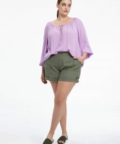 Sanctuary Clothing Tie Ballet Neck Blouse Petal Inclusive Collection