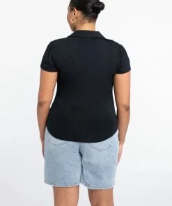 Sanctuary Clothing Dream Button Up Top Black Inclusive Collection Summer