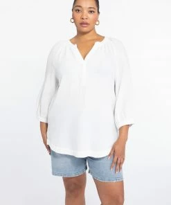 Sanctuary Clothing Island Tunic Brilliant White Inclusive Collection