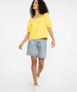Sanctuary Clothing Summer Real Love Blouse Super Lemon