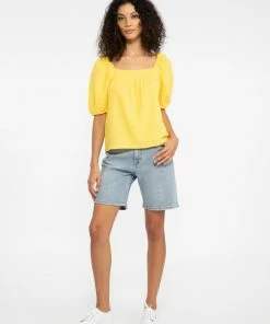 Sanctuary Clothing Summer Real Love Blouse Super Lemon