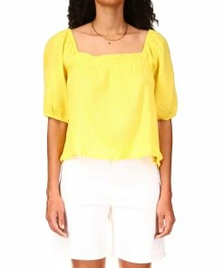 Sanctuary Clothing Summer Real Love Blouse Super Lemon