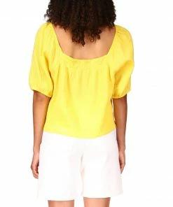 Sanctuary Clothing Summer Real Love Blouse Super Lemon