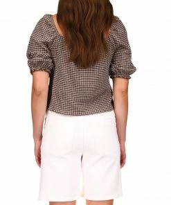 Sanctuary Clothing Summer Remember Me Top Chocolate Gingham