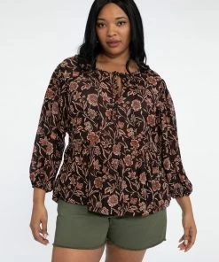 Sanctuary Clothing Summer Bloom Blouse Dusk Floral Inclusive Collection