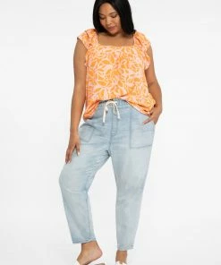 Sanctuary Clothing Soft Ruffle Cami Tangerine Stencil Inclusive Collection Summer