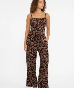 Sanctuary Clothing Side Slit Leg Pant Dusk Floral