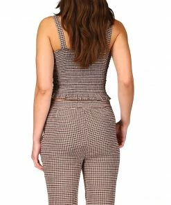 Sanctuary Clothing Westside Check Tank Chocolate Gingham Summer
