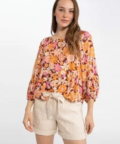 Sanctuary Clothing Seashore Blouse Outdoor Floral
