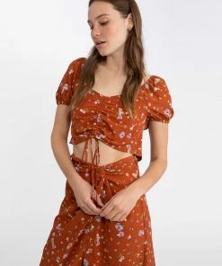 Sanctuary Clothing Drawing Closer Top Earth Bloom