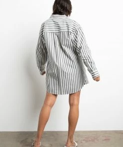 Sanctuary Clothing Sets Oversized Poplin Tunic Optical Stripe 11 Sanctuary Clothing Sets Oversized Poplin Tunic Optical Stripe