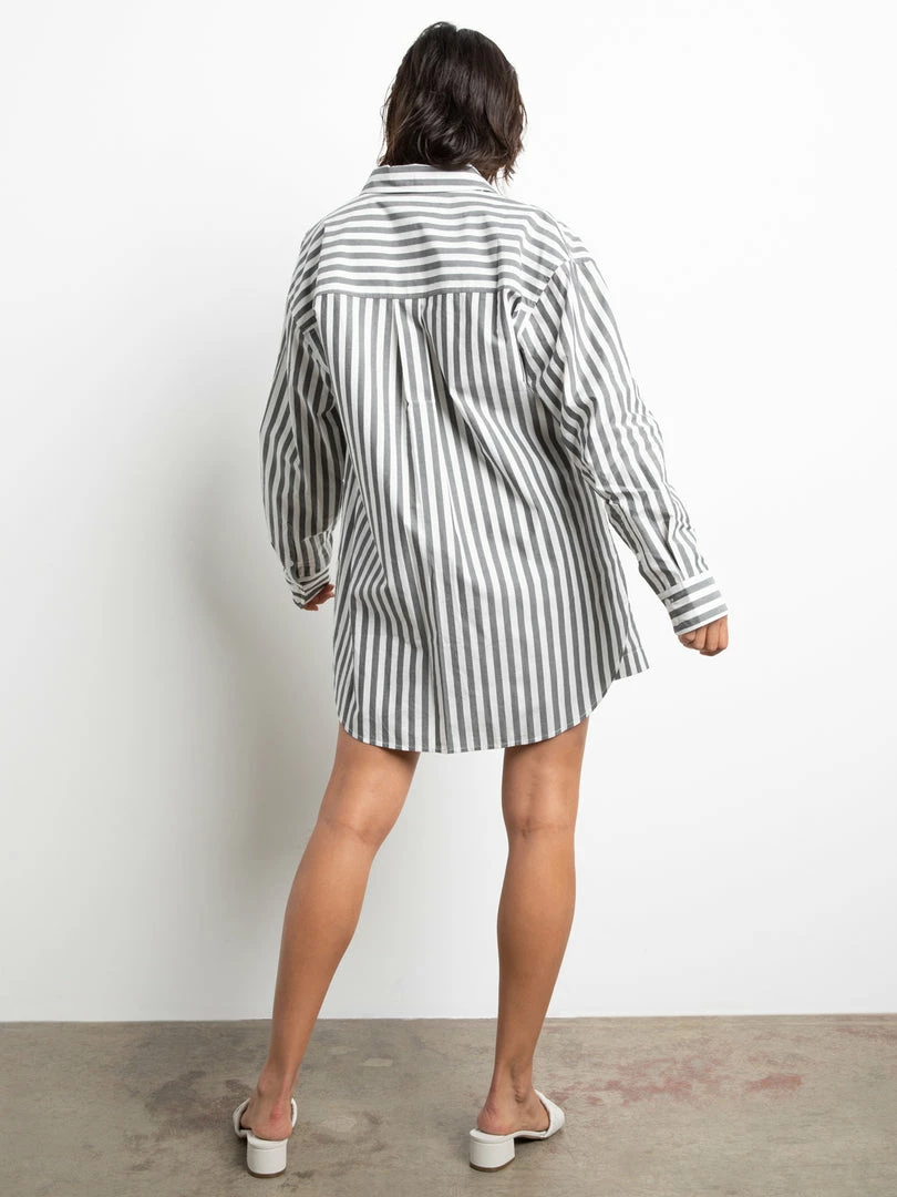 Sanctuary Clothing Sets Oversized Poplin Tunic Optical Stripe 4 Sanctuary Clothing Sets Oversized Poplin Tunic Optical Stripe