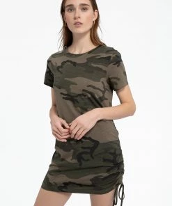 Sanctuary Clothing The Drawstring T-Shirt Dress Hiker Camo Camo & Surplus