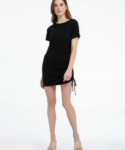 Sanctuary Clothing Drawstring T-Shirt Dress Black