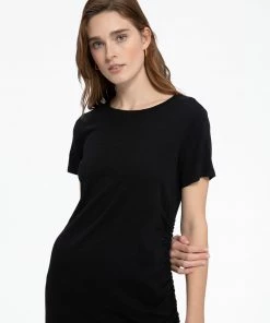 Sanctuary Clothing Drawstring T-Shirt Dress Black 9 Sanctuary Clothing Drawstring T-Shirt Dress Black