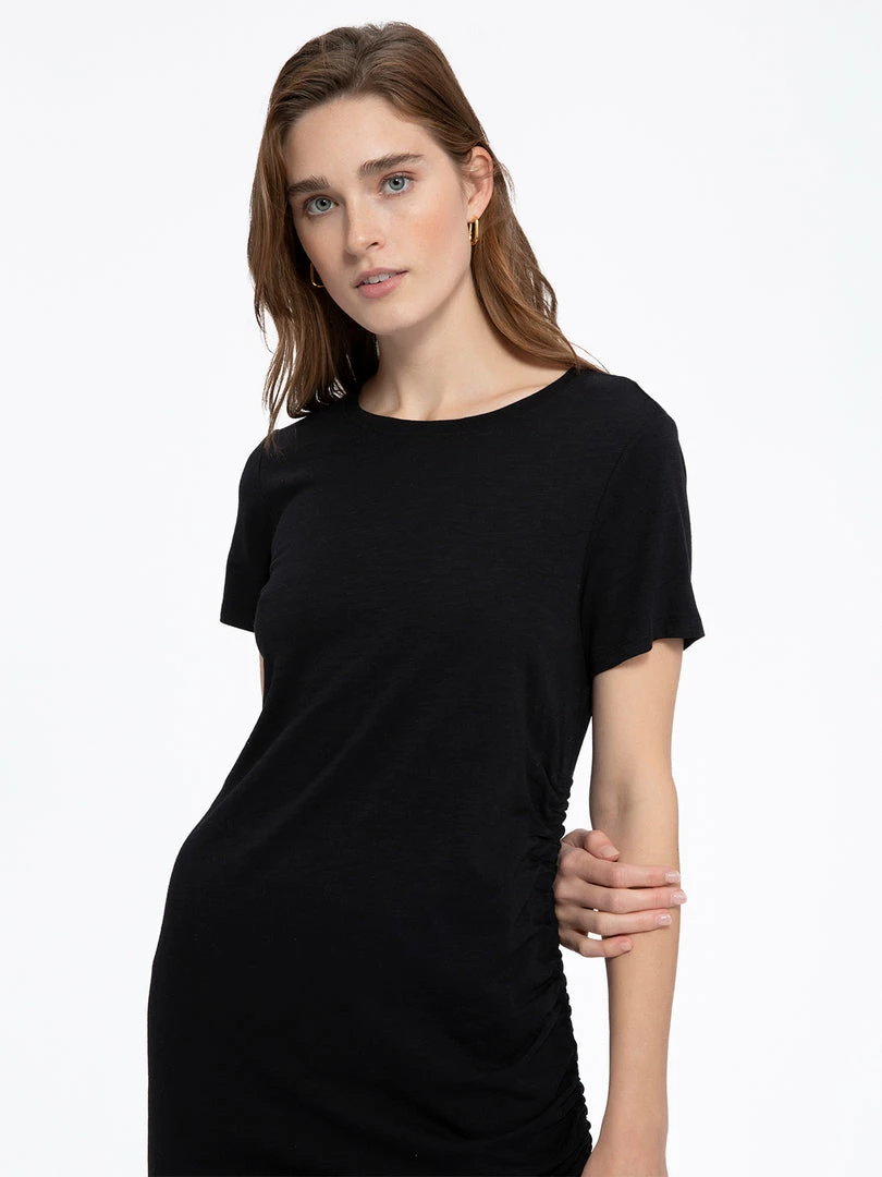 Sanctuary Clothing Drawstring T-Shirt Dress Black 3 Sanctuary Clothing Drawstring T-Shirt Dress Black
