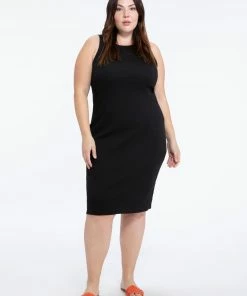 Sanctuary Clothing Column Rib Dress Black Inclusive Collection