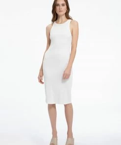 Sanctuary Clothing Column Rib Dress White